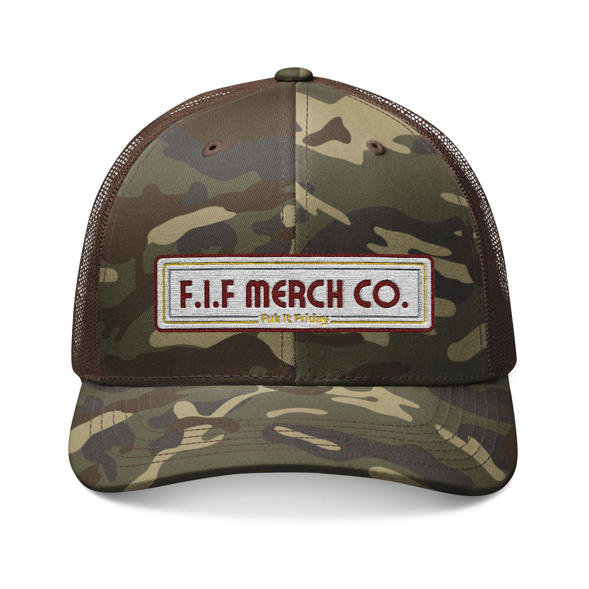 FIF Camouflage Trucker Hat (Embroidery)