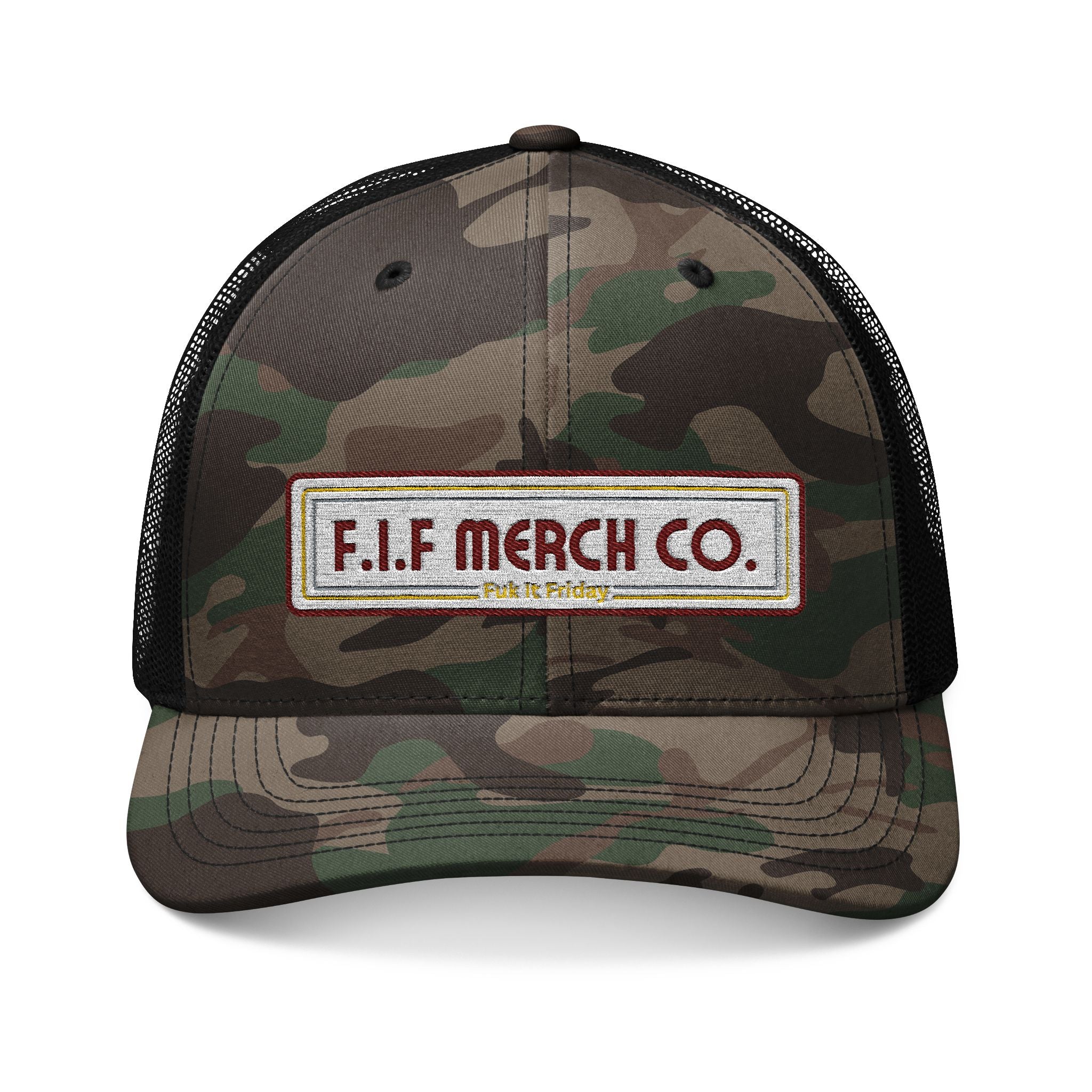 FIF Camouflage Trucker Hat (Embroidery)