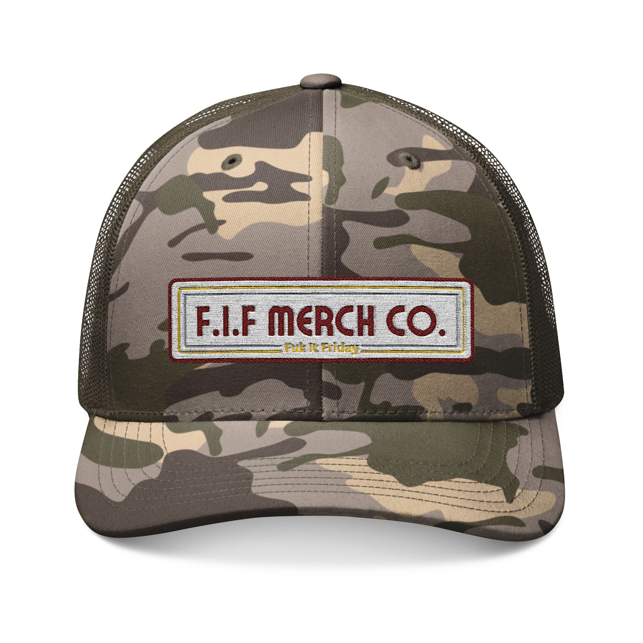 FIF Camouflage Trucker Hat (Embroidery)