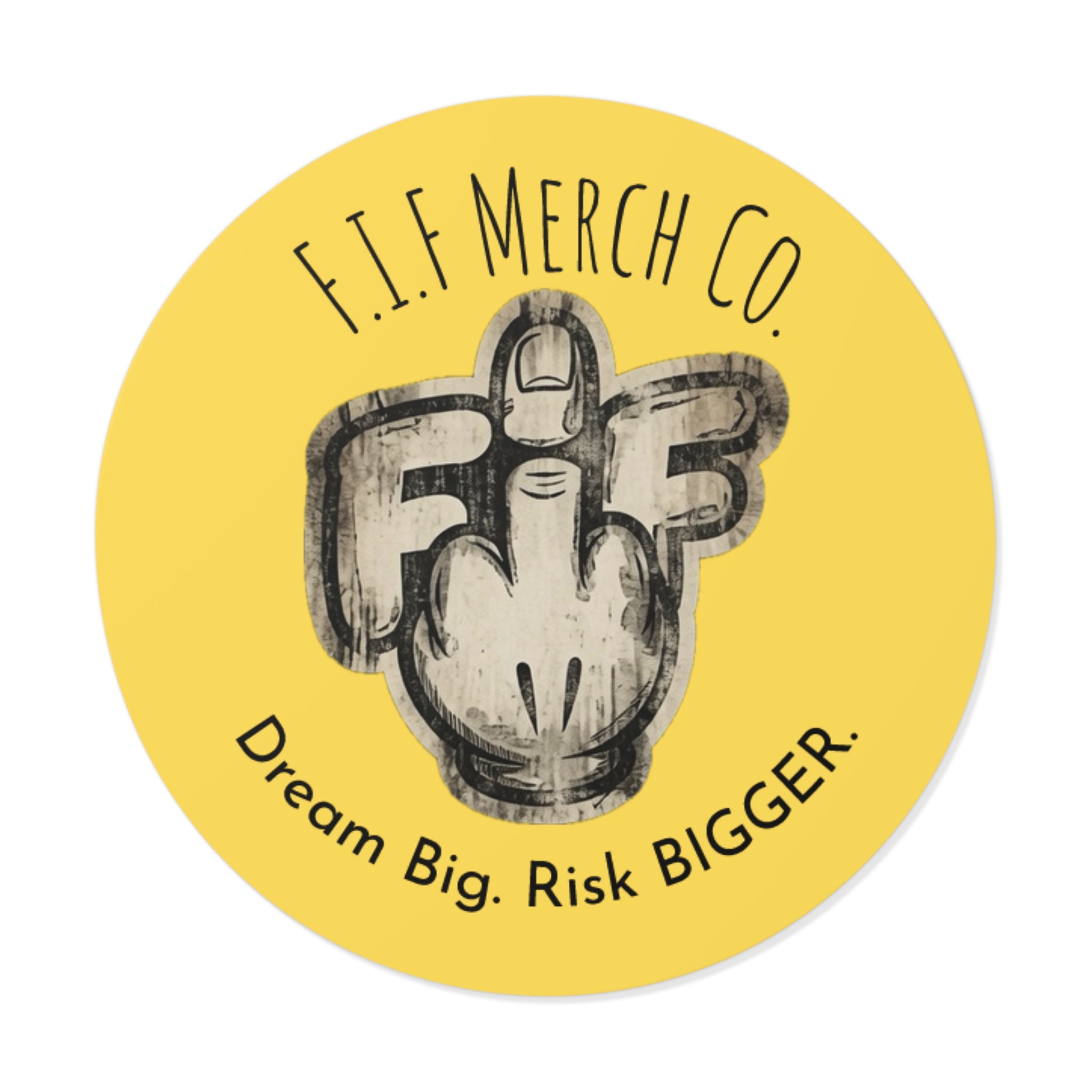 Round Vinyl F.I.F Sticker
